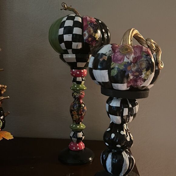 Large Designer inspired Checked Pumpkin - Picture 8 of 11